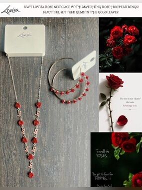 LOVISA MATCHING NECKLACE & HOOP EARRING SET! FREE W/ MY NEXT PURCHASE!